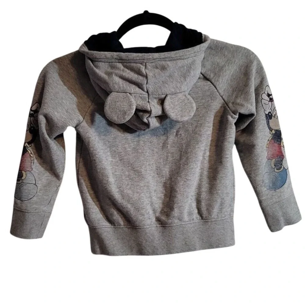Gap Disney Grey Mickey Mouse Zip‎ Up Jacket Hoodie size 5 Years